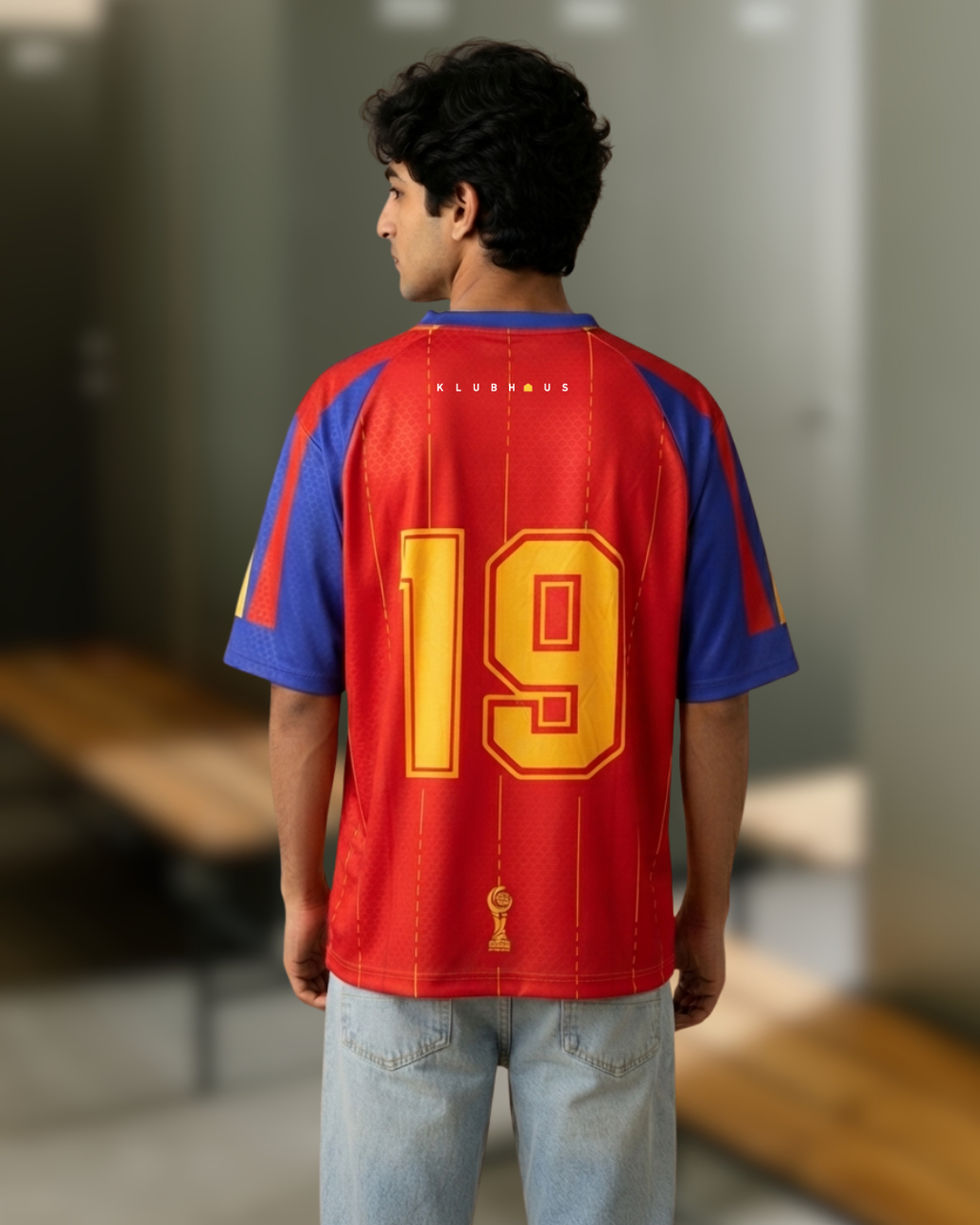 Spain Fan Edition Drop Shoulder Jersey Premium Retro Football Kit
