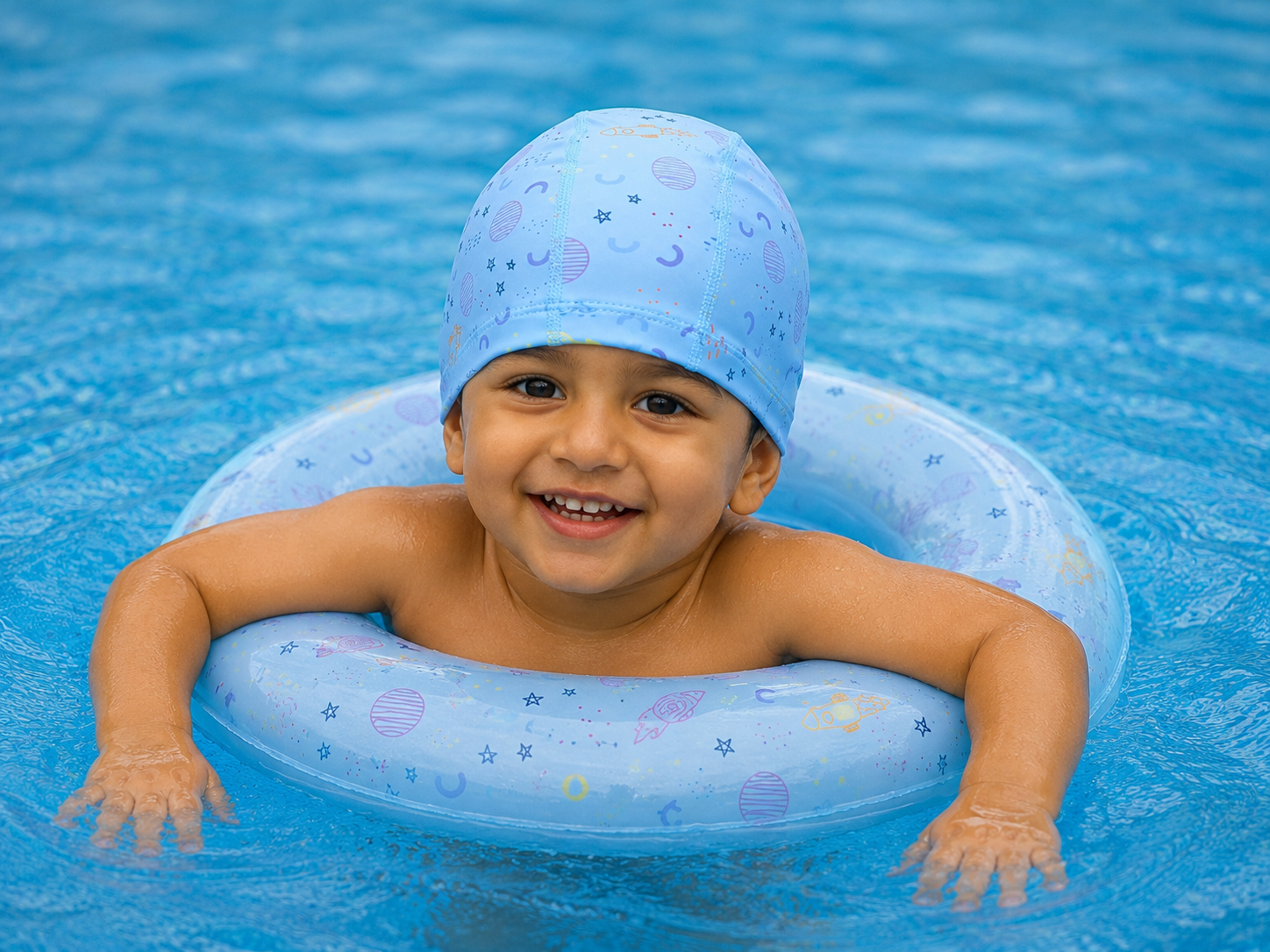 Kids Elastic Swim Cap
