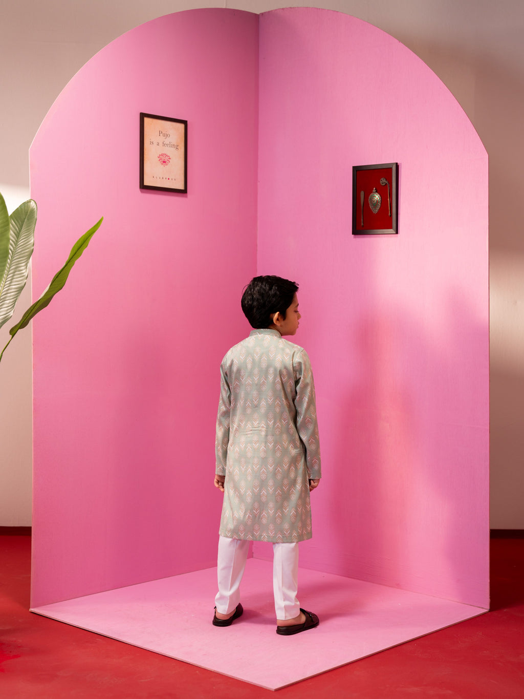 Boy's Print Panjabi