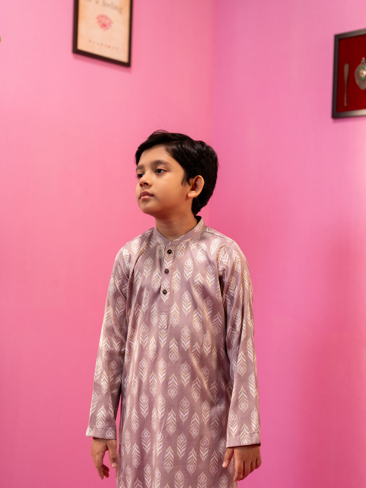 Boy's Mauve Pink Panjabi
