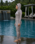 Long Sleeve Swim Dress with Hood & Leggings