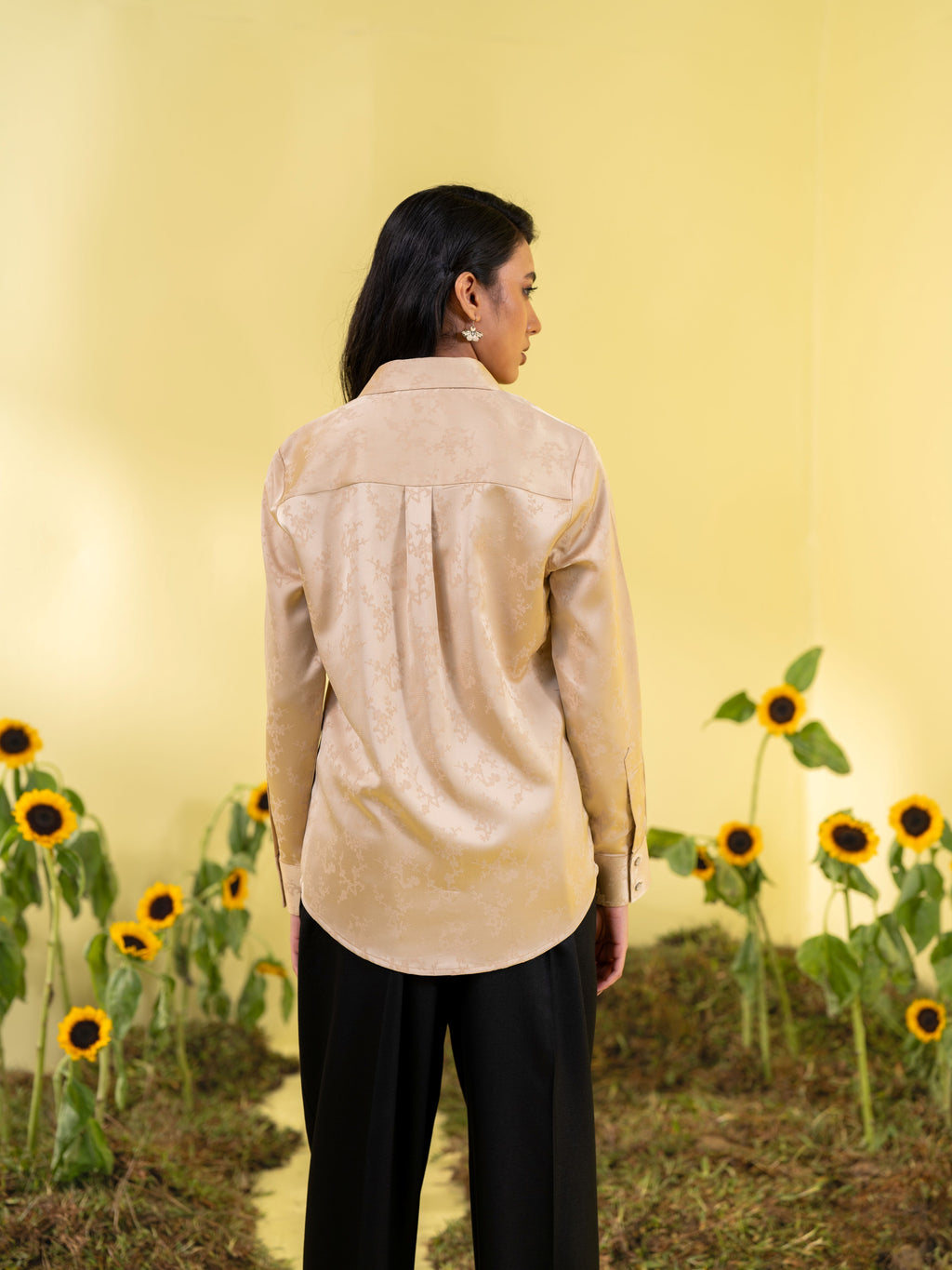 Women's Luxury Golden Formal Shirt