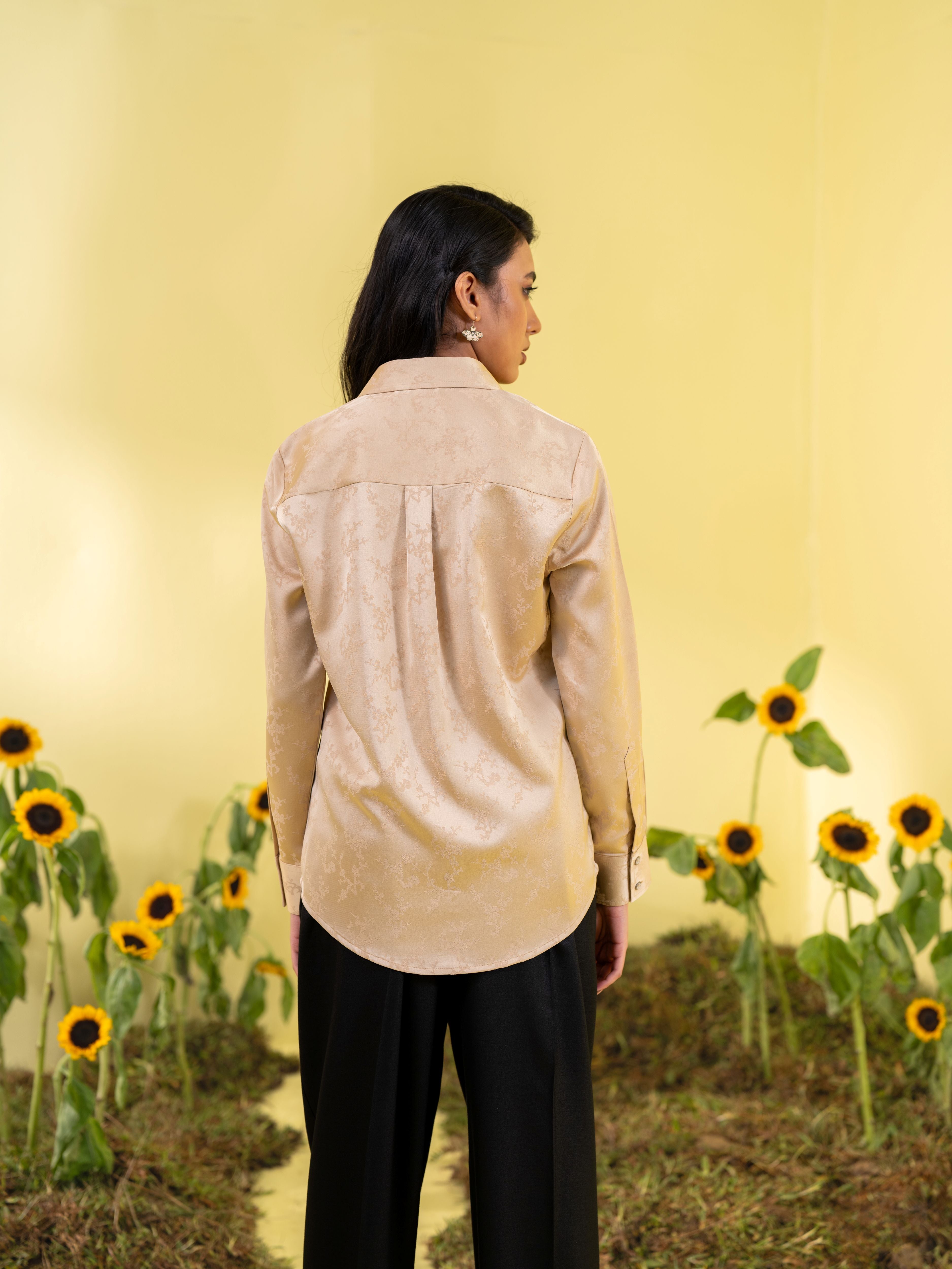 Women's Luxury Golden Formal Shirt