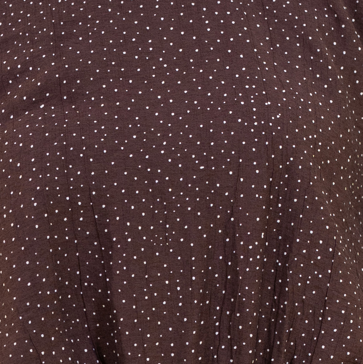 Brown Polka Women's Woven Fashion Top