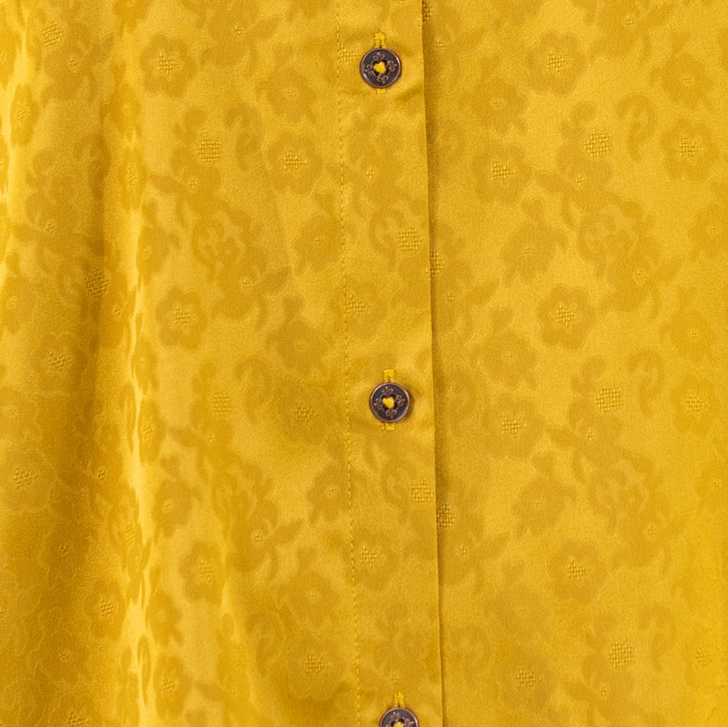 Women's Mustard Yellow Woven Fashion Top