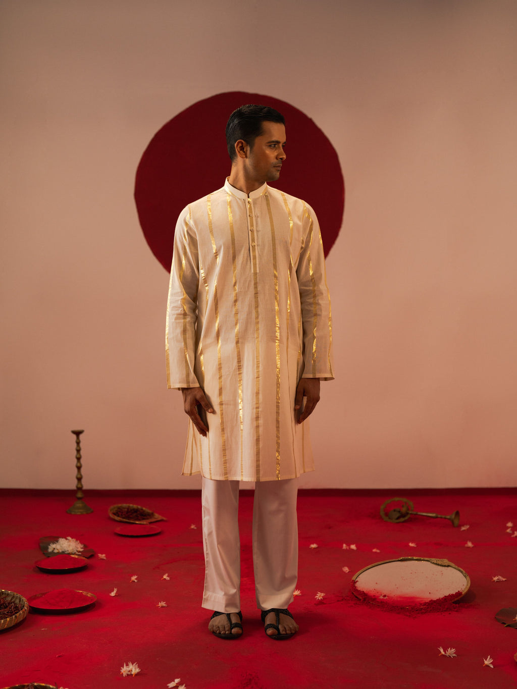 Men's Off White Panjabi