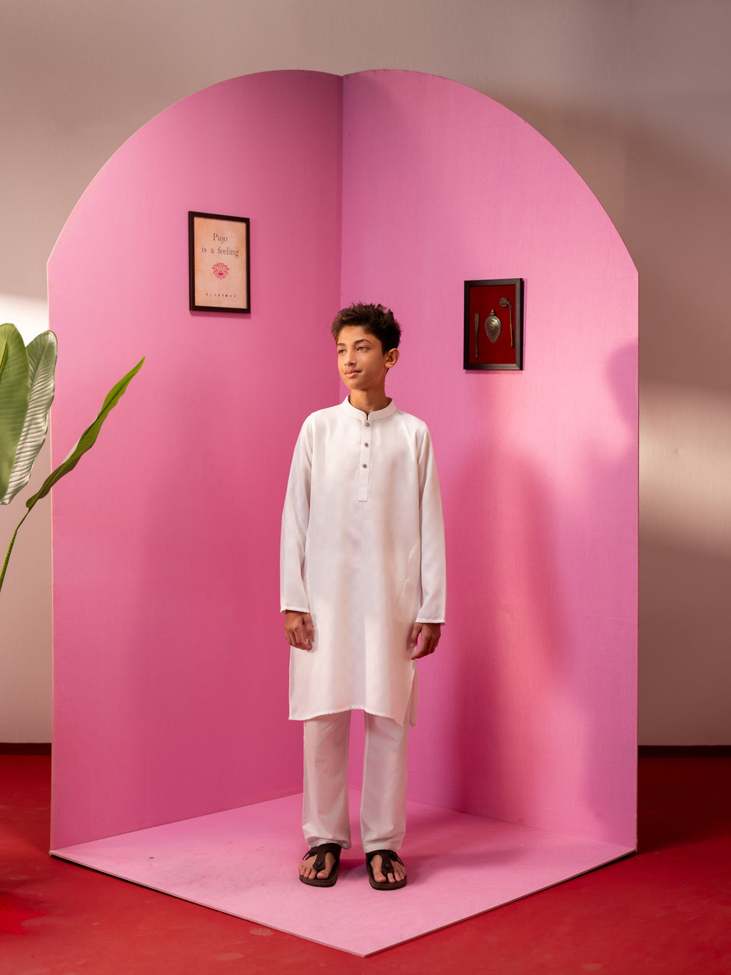 Junior Boy's White Panjabi