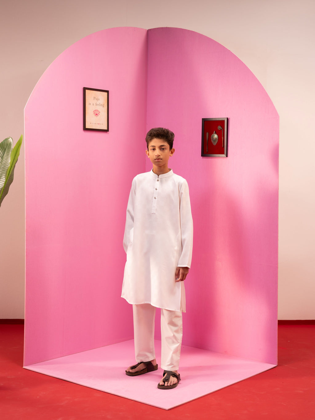 Junior Boy's White Panjabi