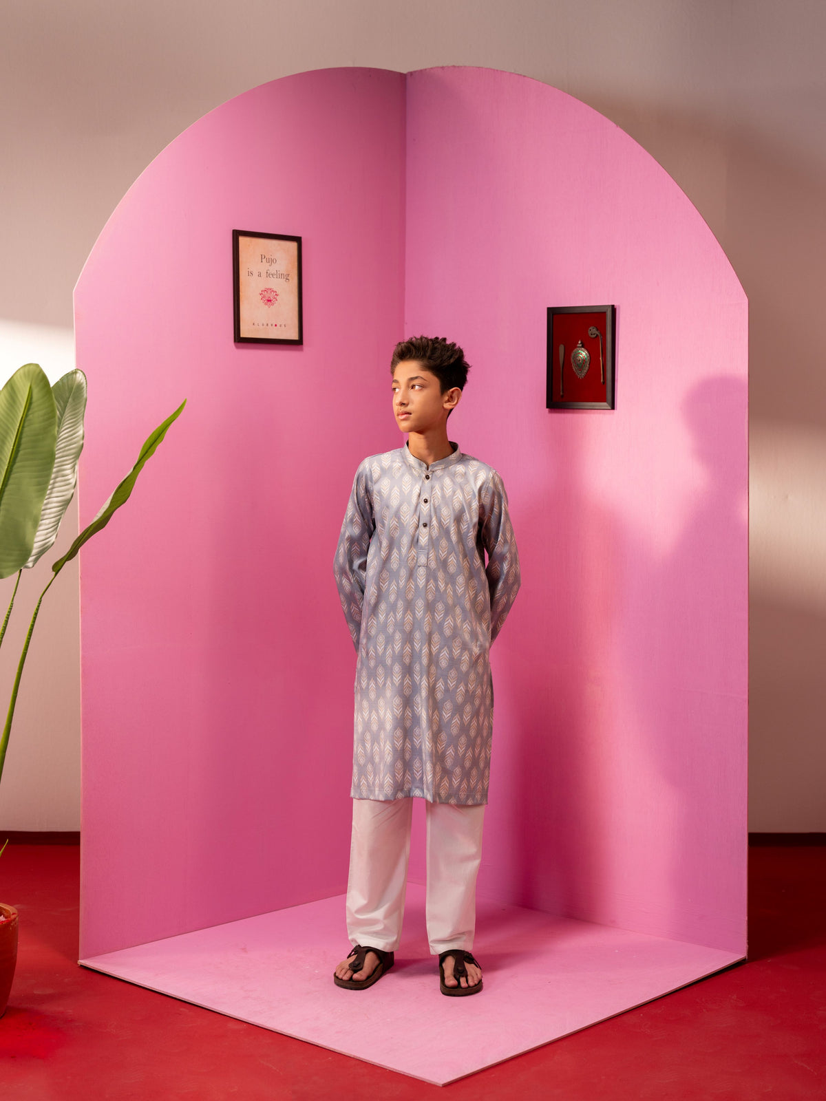 Junior Boy's Sky Blue Panjabi