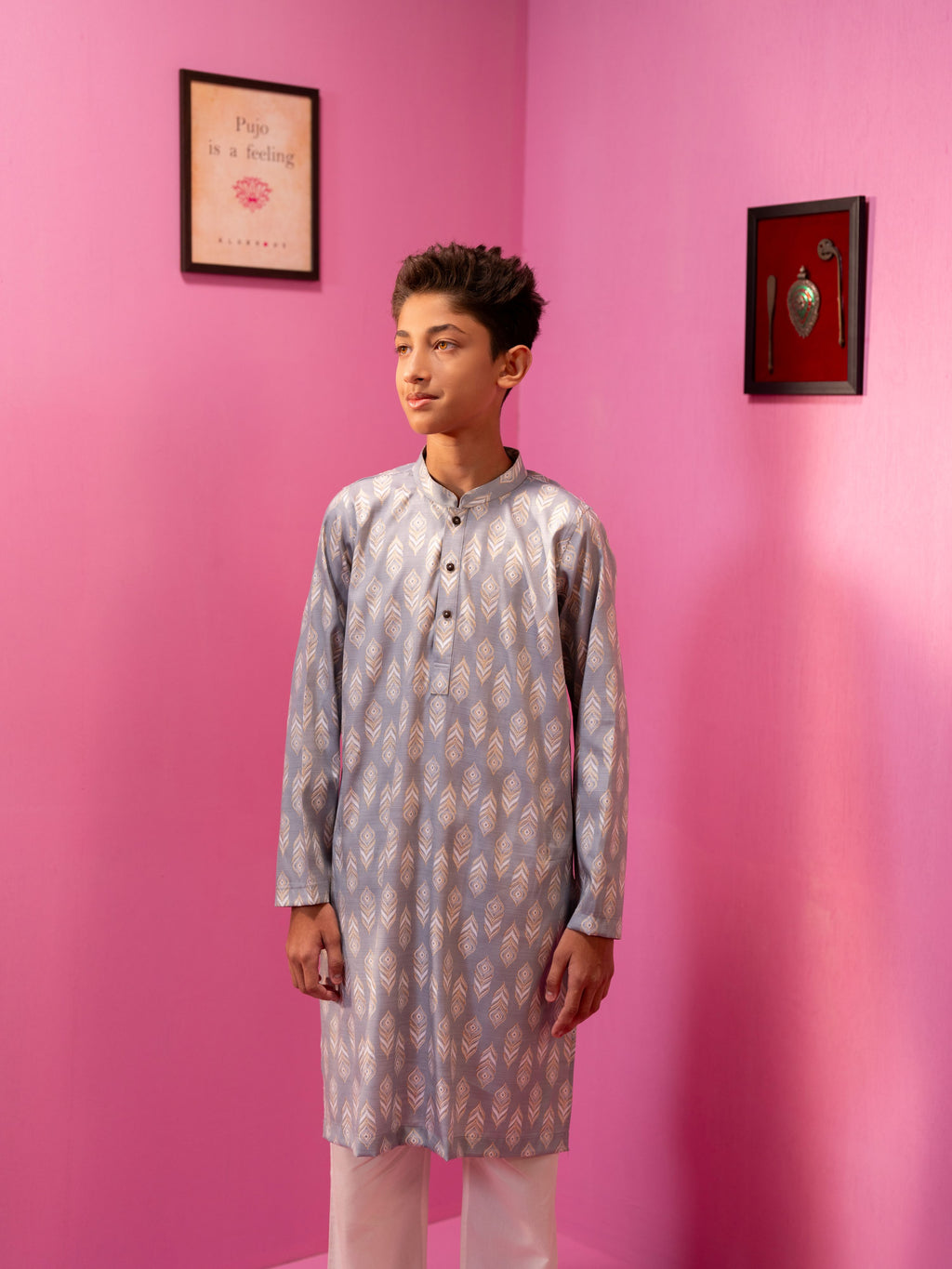Junior Boy's Sky Blue Panjabi