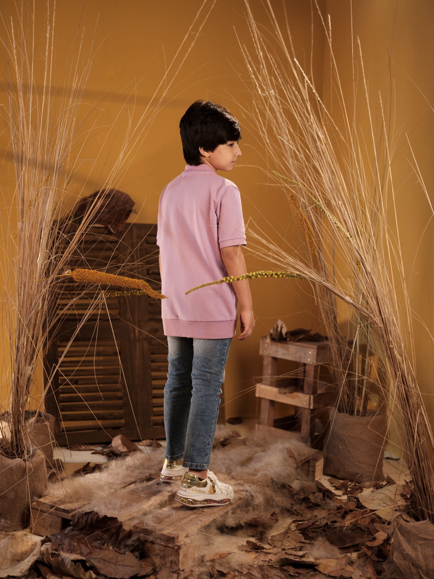 Junior Boy's Polo Lavender