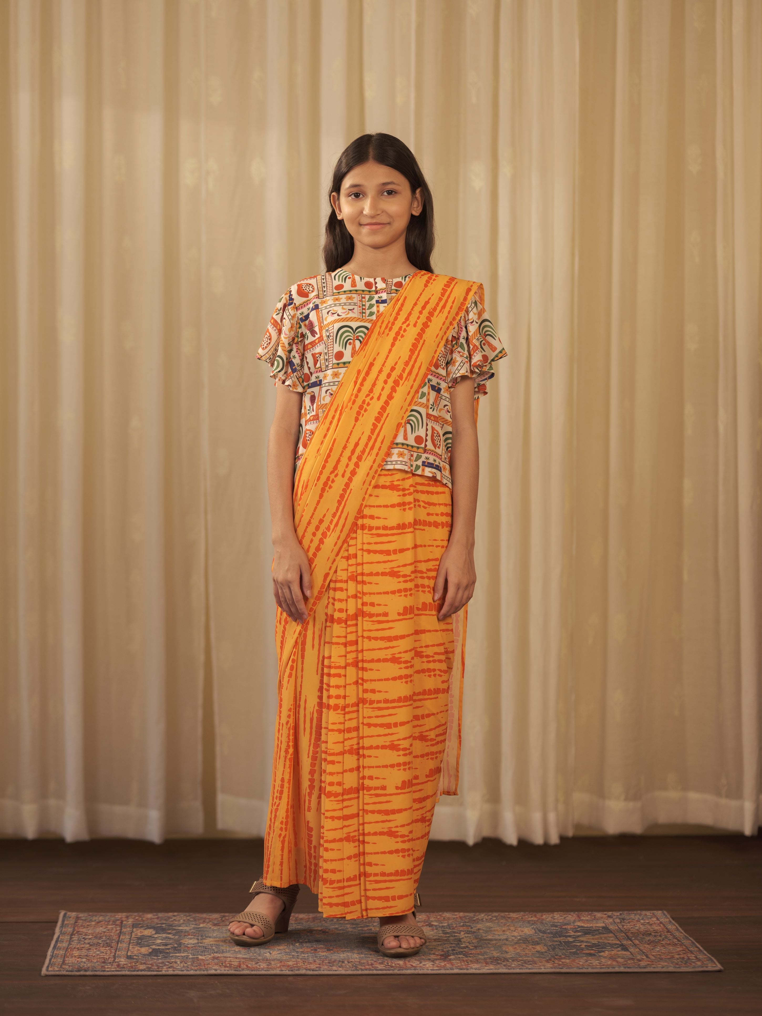 Junior Girl's Pant Saree
