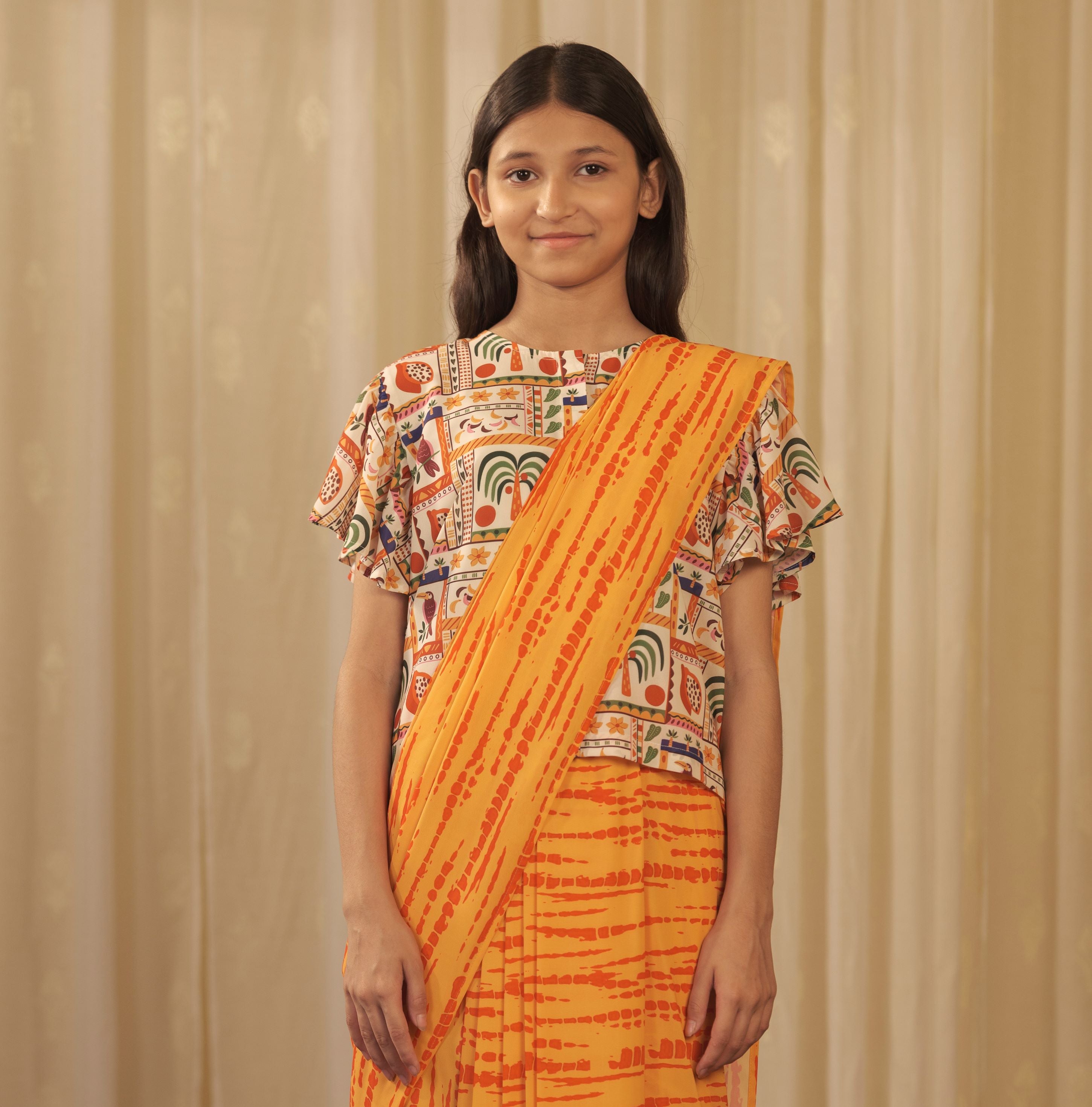 Junior Girl's Pant Saree