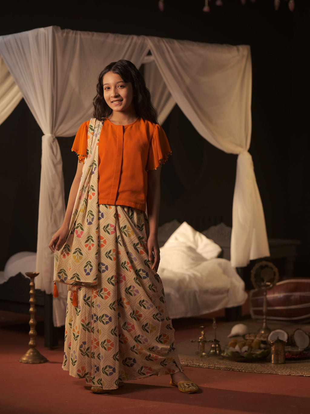 Junior Girl's Pant Saree