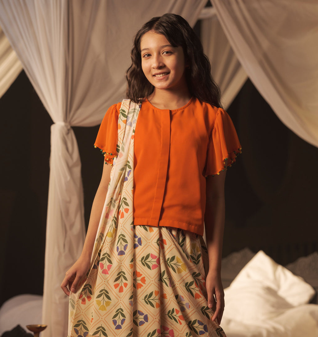 Junior Girl's Pant Saree