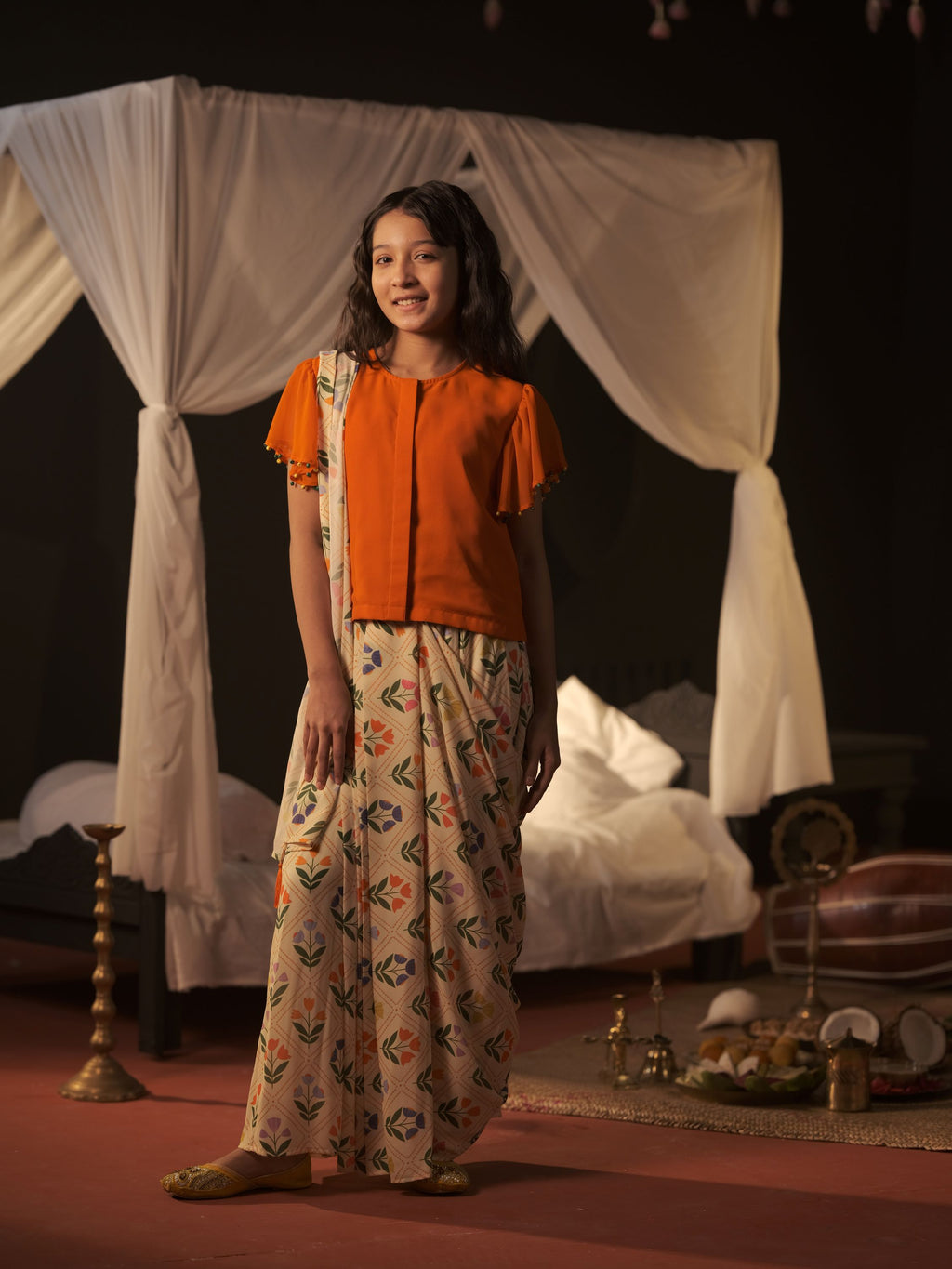 Junior Girl's Pant Saree