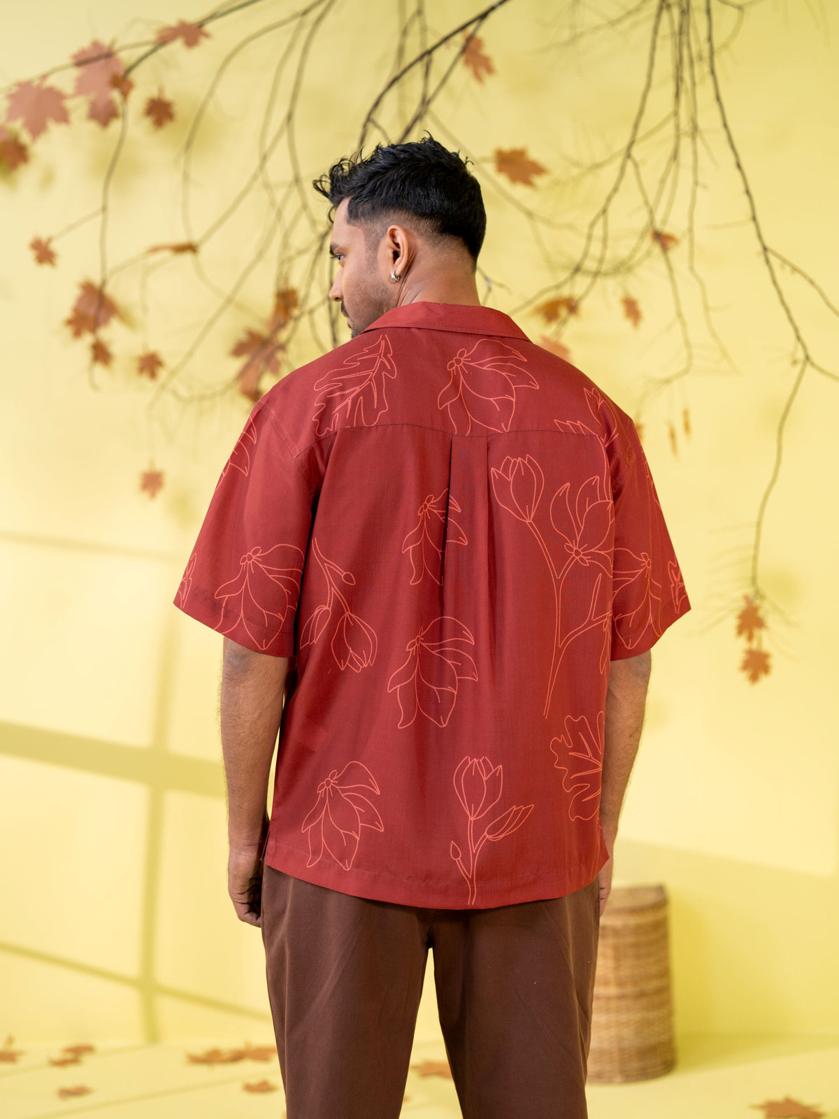 Men's Burnt Orange Casual Shirt