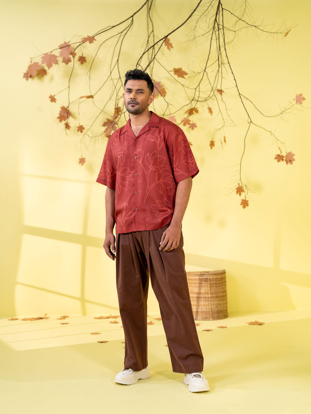 Men's Burnt Orange Casual Shirt