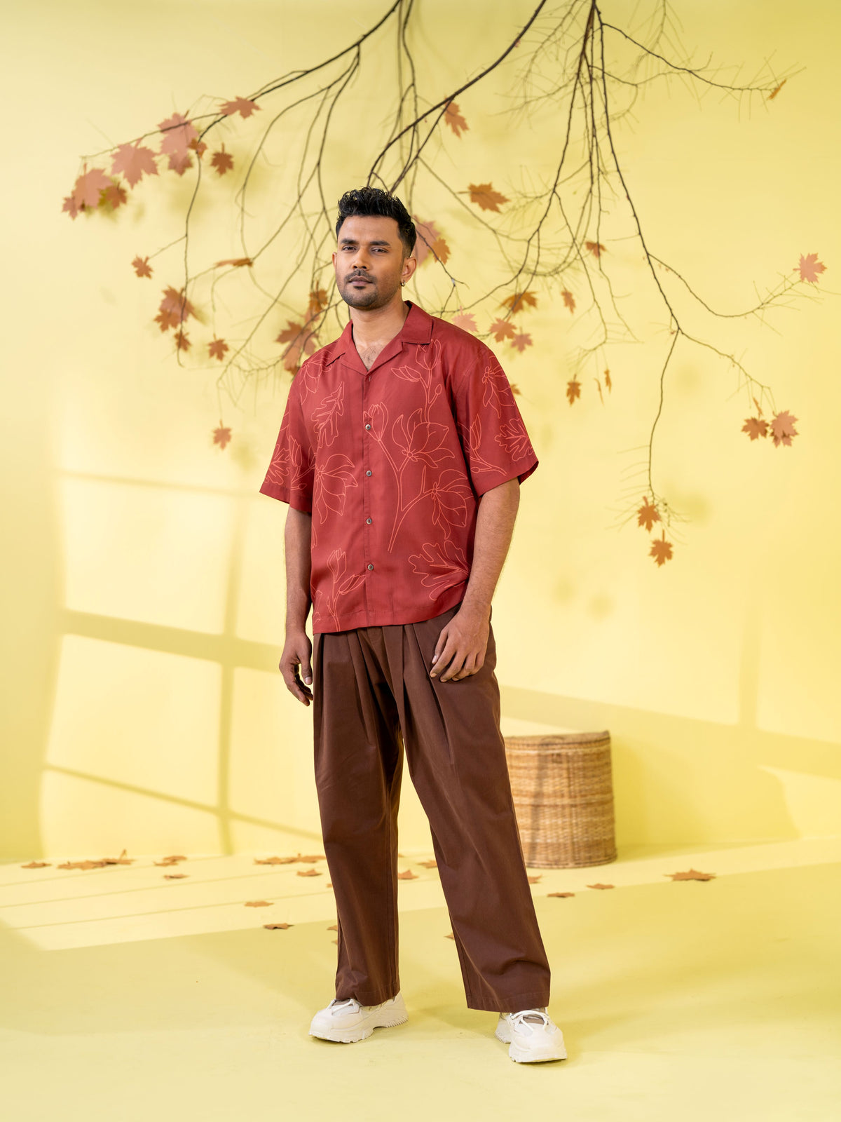 Men's Burnt Orange Casual Shirt