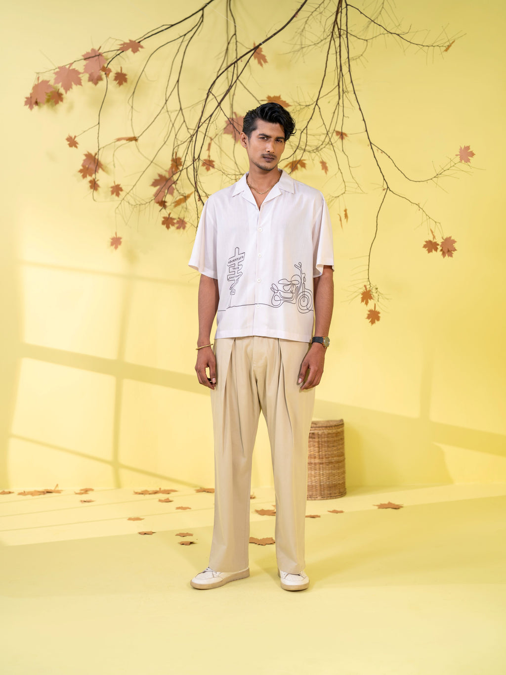 Men's Off White Casual Shirt