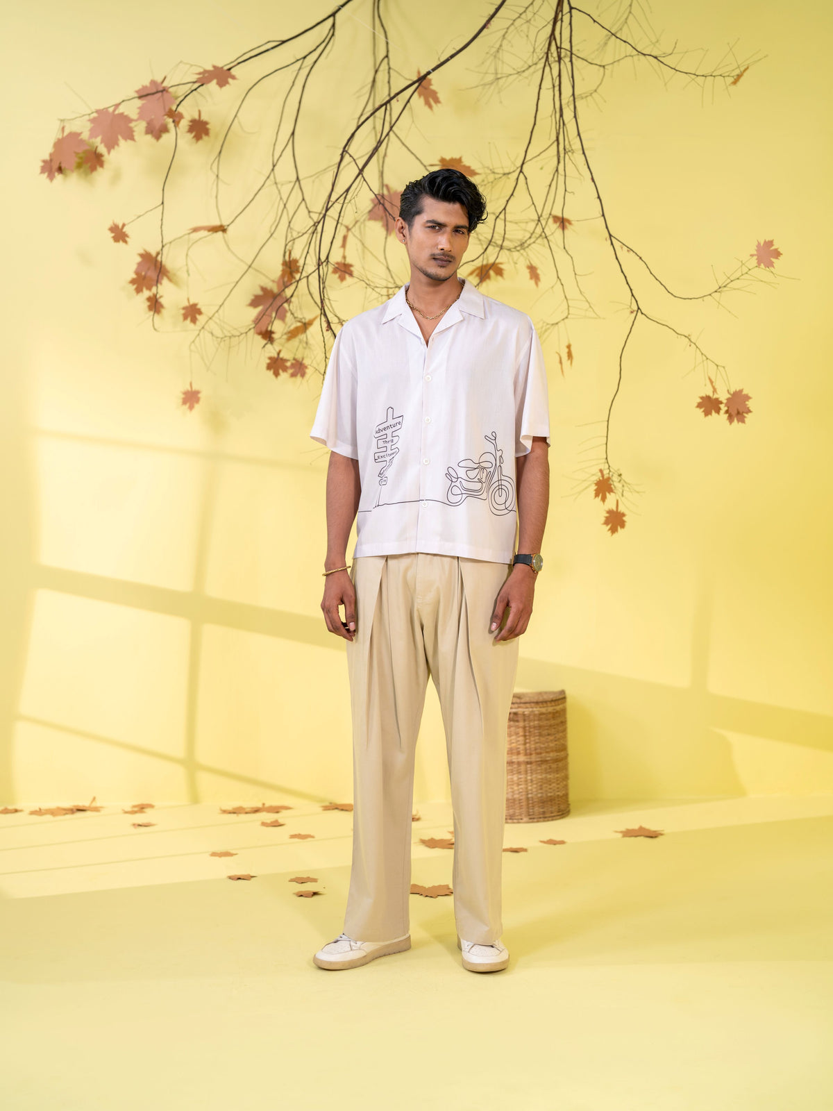 Men's Off White Casual Shirt