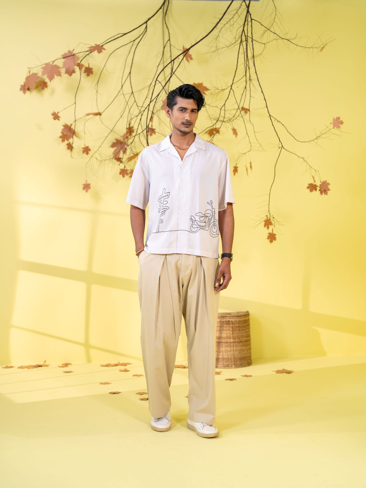 Men's Off White Casual Shirt