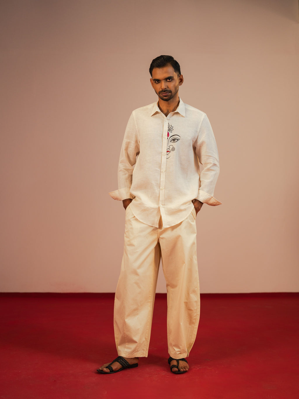 Men's Cream Casual Shirt