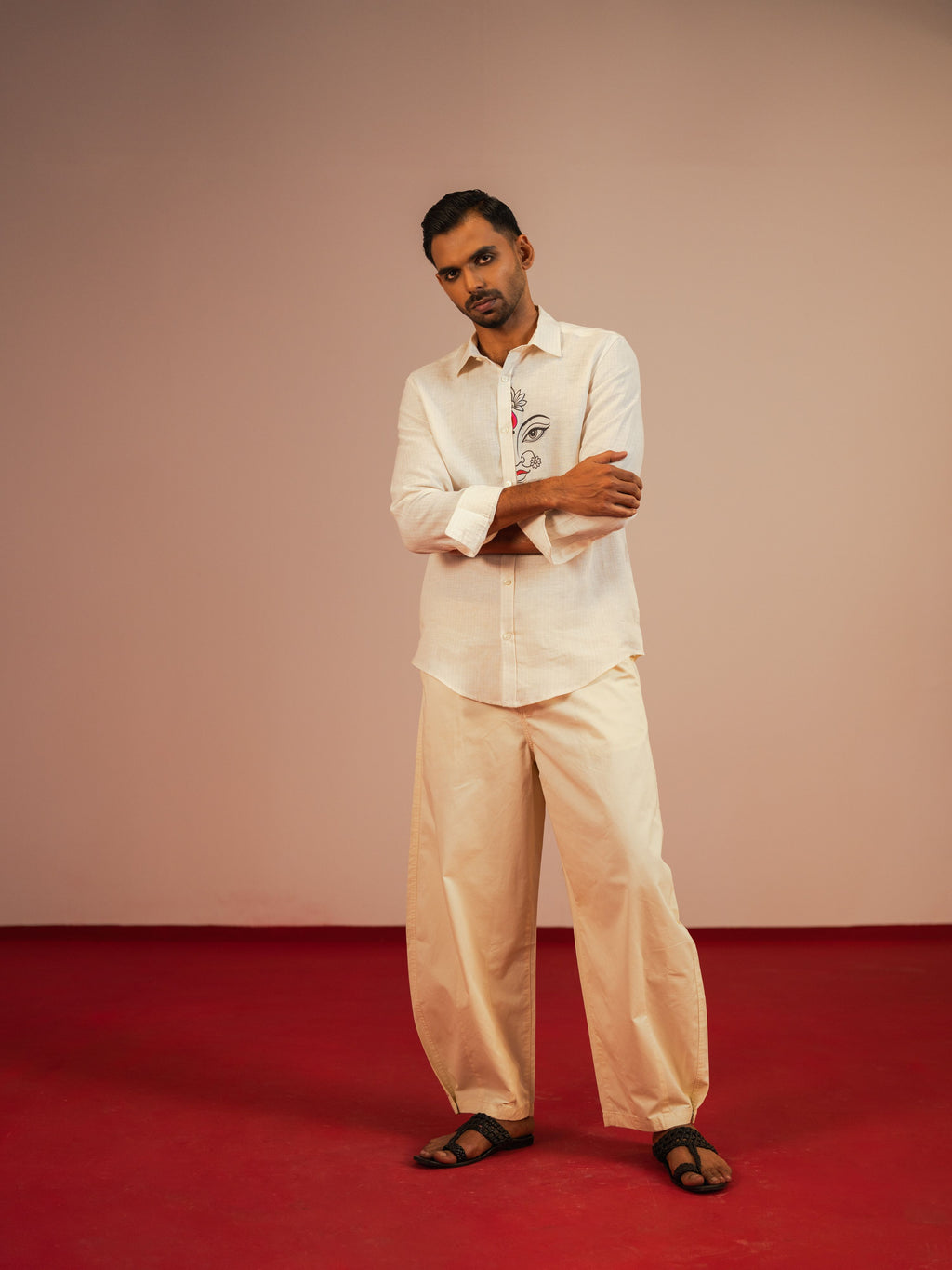 Men's Cream Casual Shirt