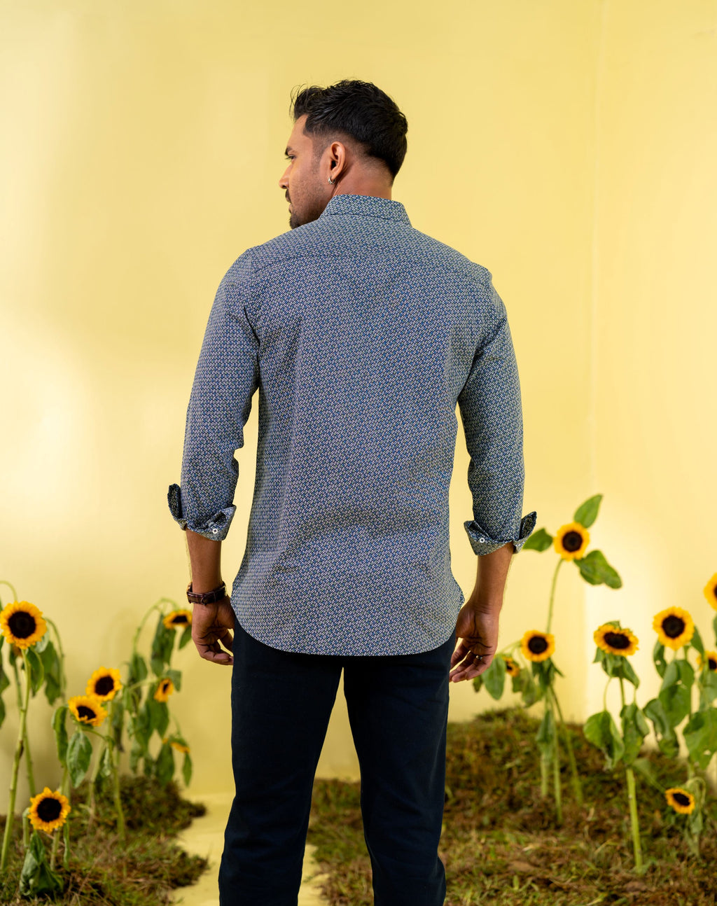 Navy Blue Men's Casual Shirt