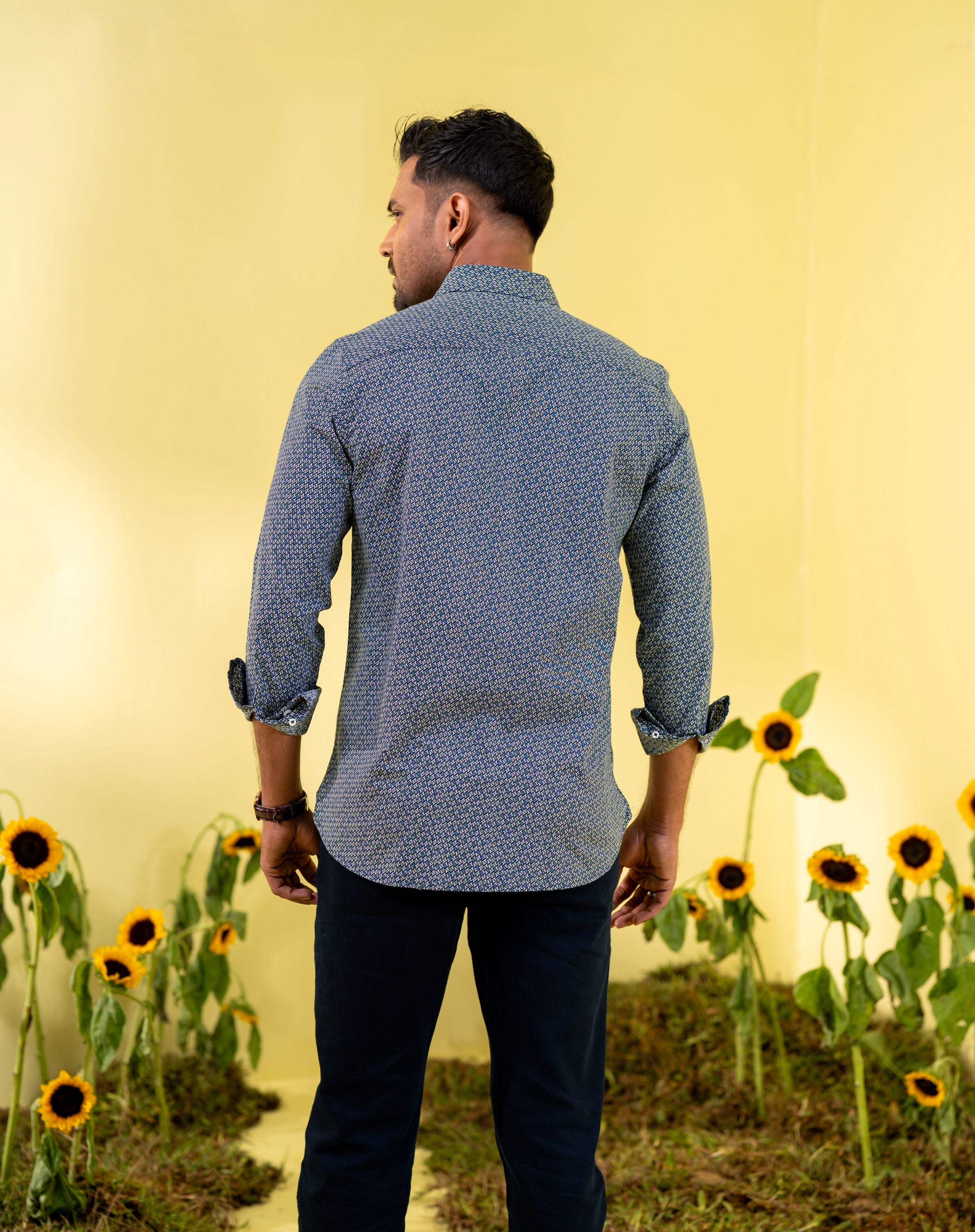 Navy Blue Men's Casual Shirt
