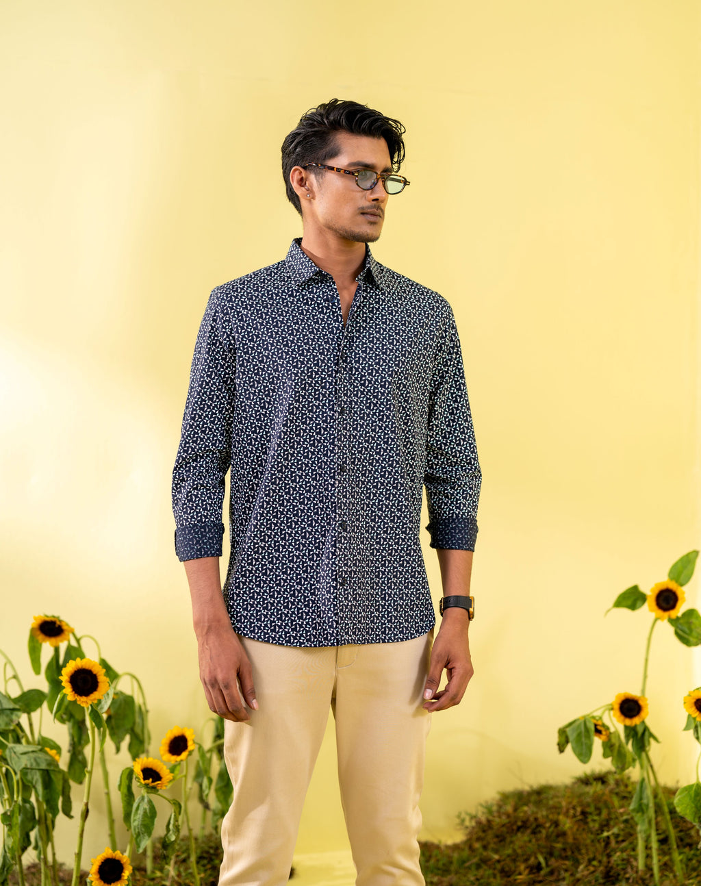 Dark Navy Men's Casual Shirt