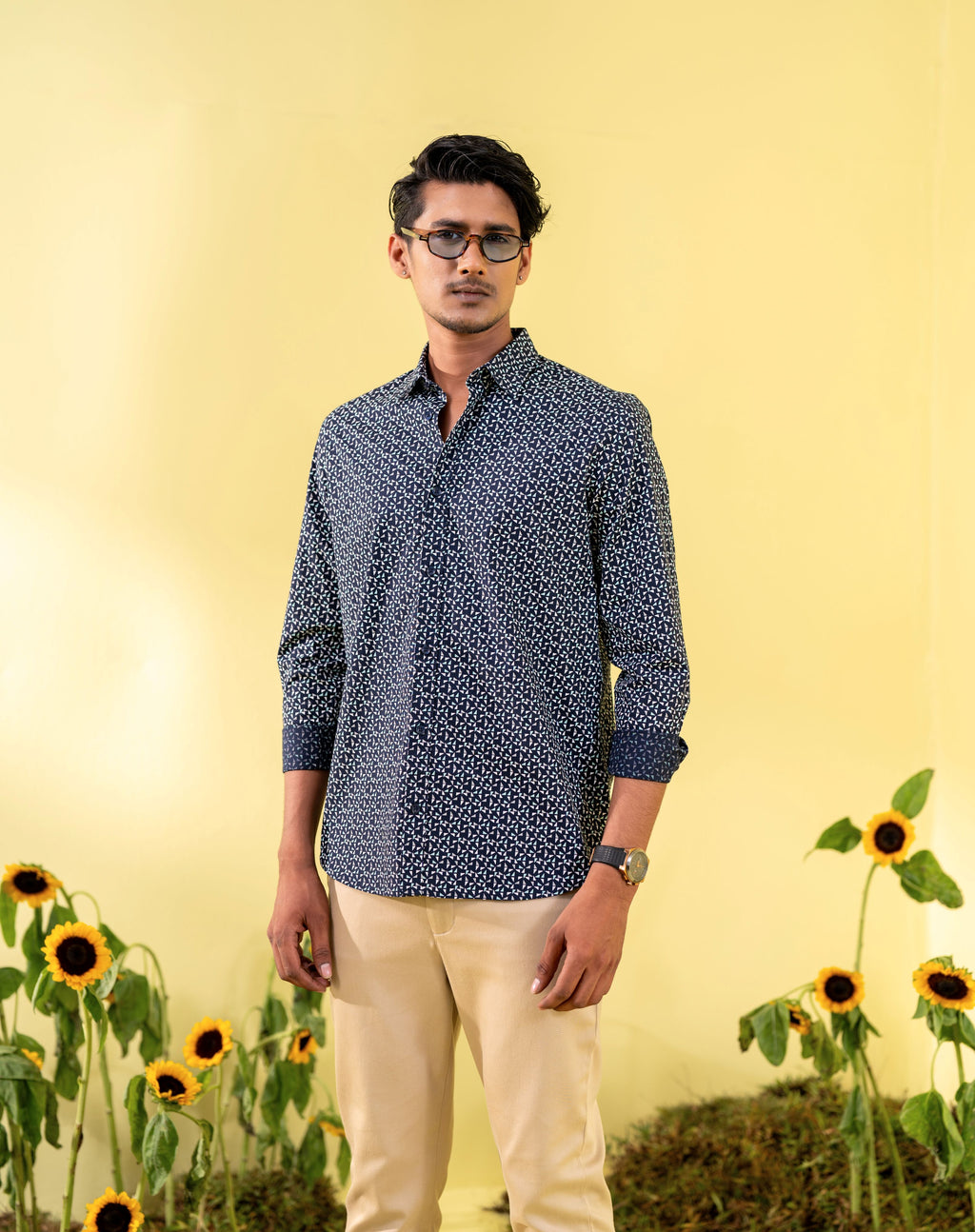 Dark Navy Men's Casual Shirt