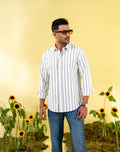 Men's Casual Shirt Sage Stripe