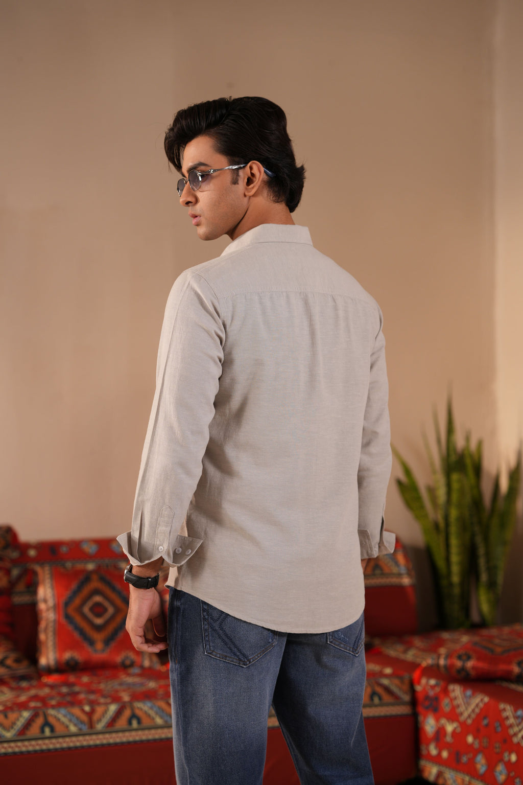 Men's Sage Green Casual Shirt