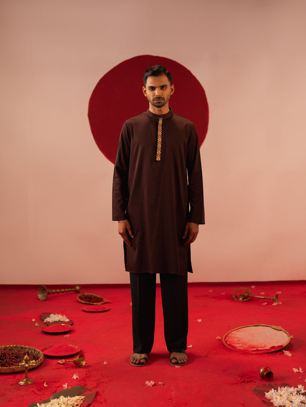 Men's Dk Brown Panjabi