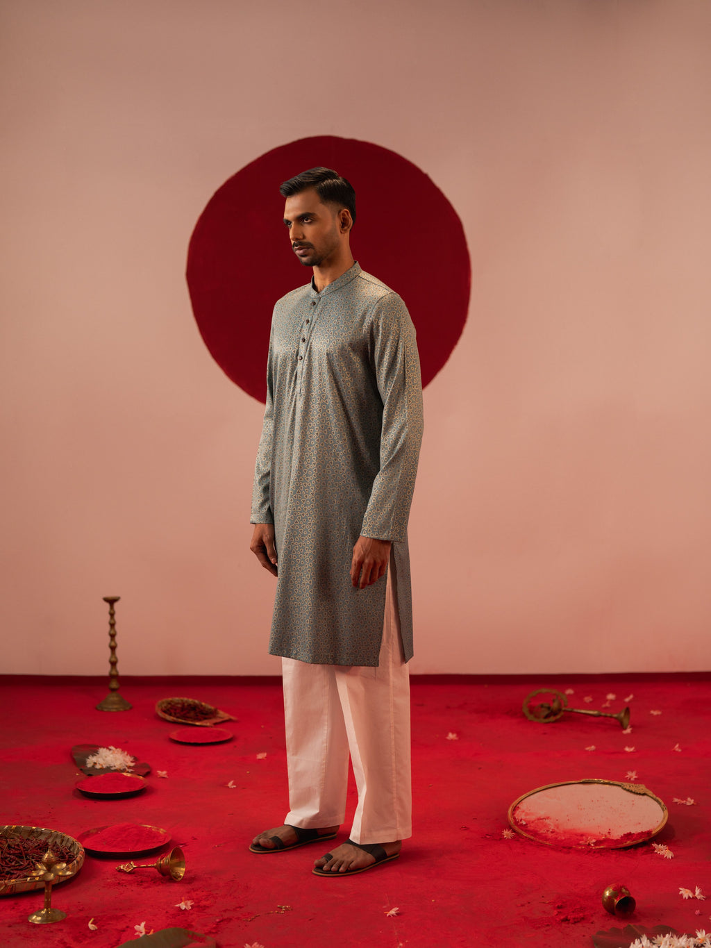 Men's Sea Green Panjabi
