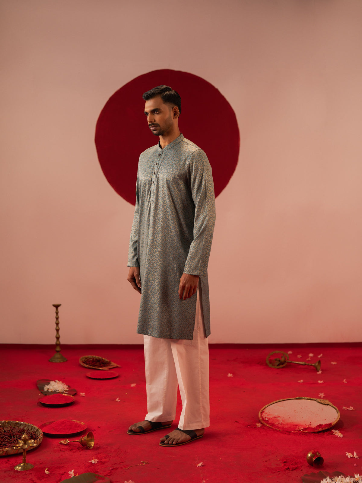 Men's Sea Green Panjabi