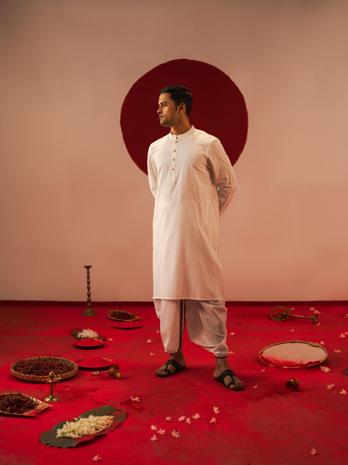 Men's White Panjabi