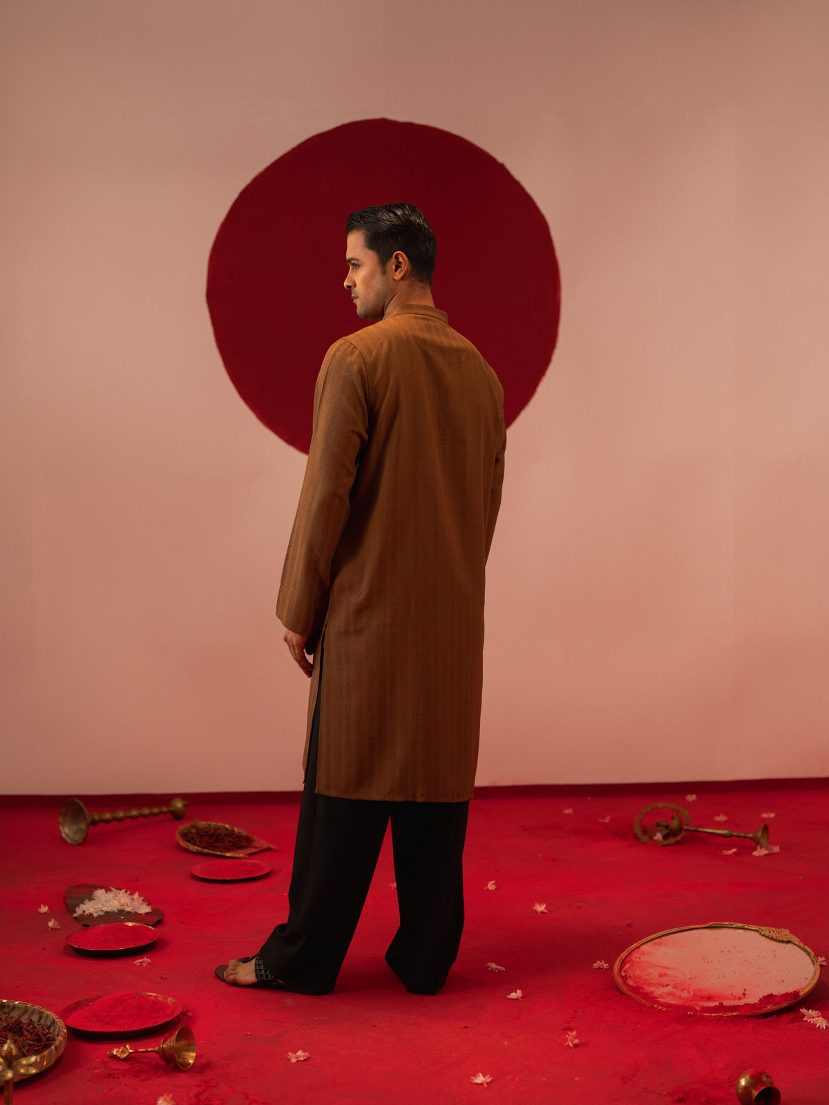 Men's Camel Brown Panjabi