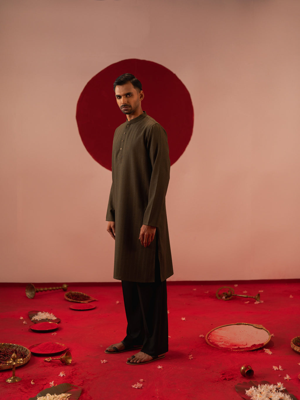 Men's Olive Panjabi