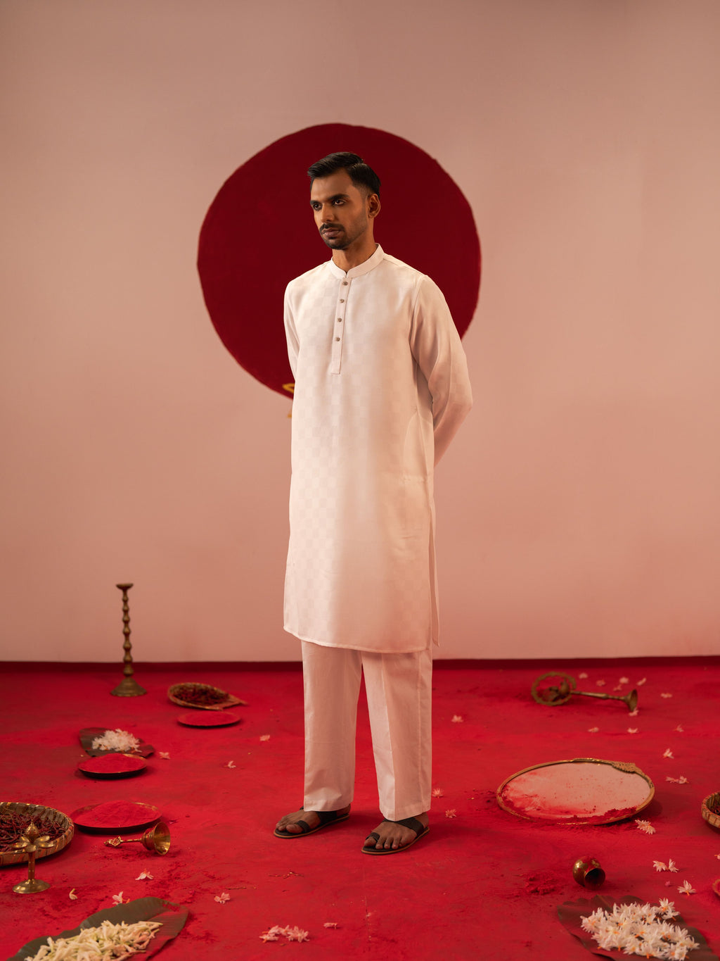 Men's White Panjabi
