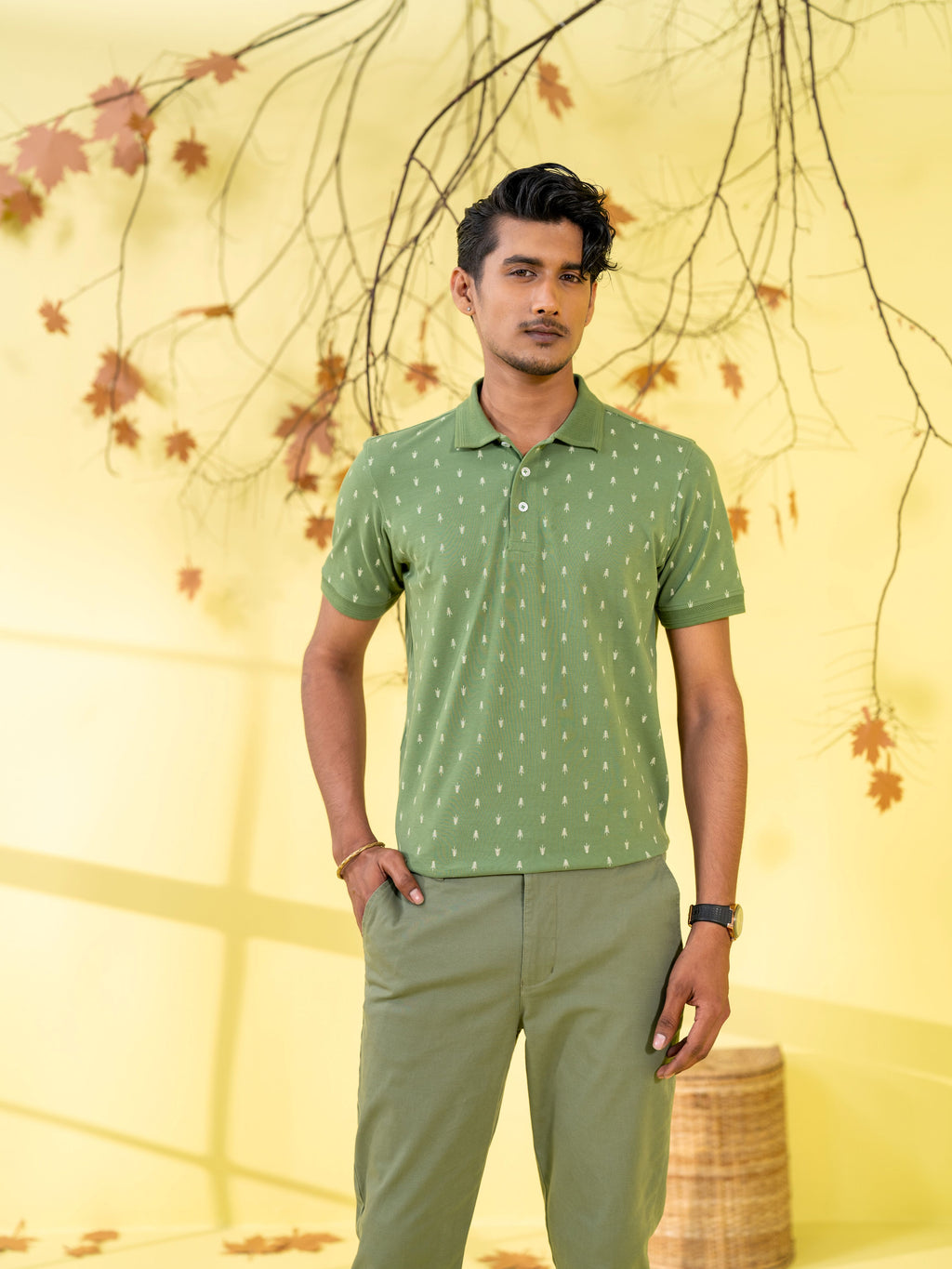 Men's Polo Shirt Moss Green