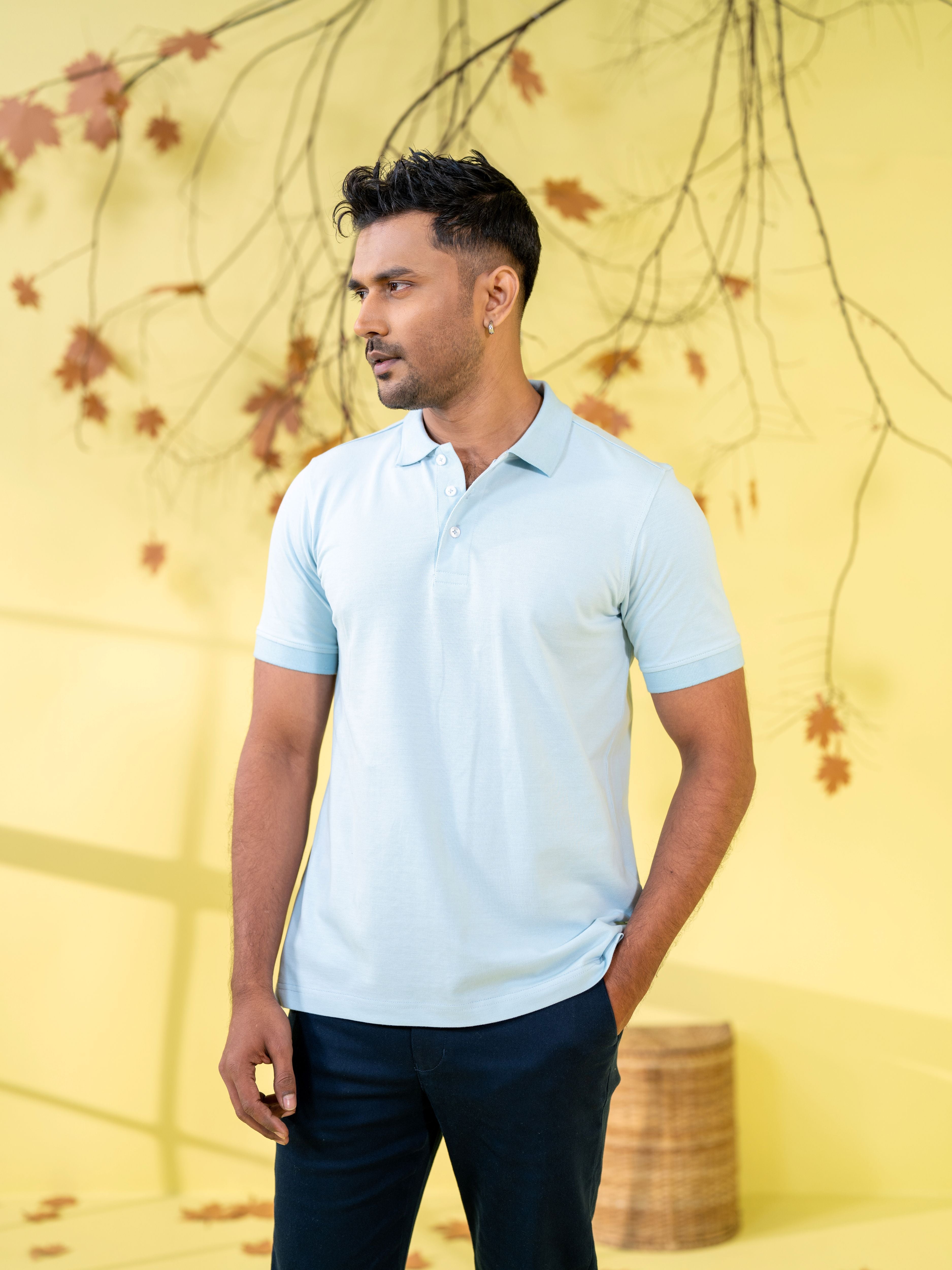 Men's Polo Shirt Powder Blue