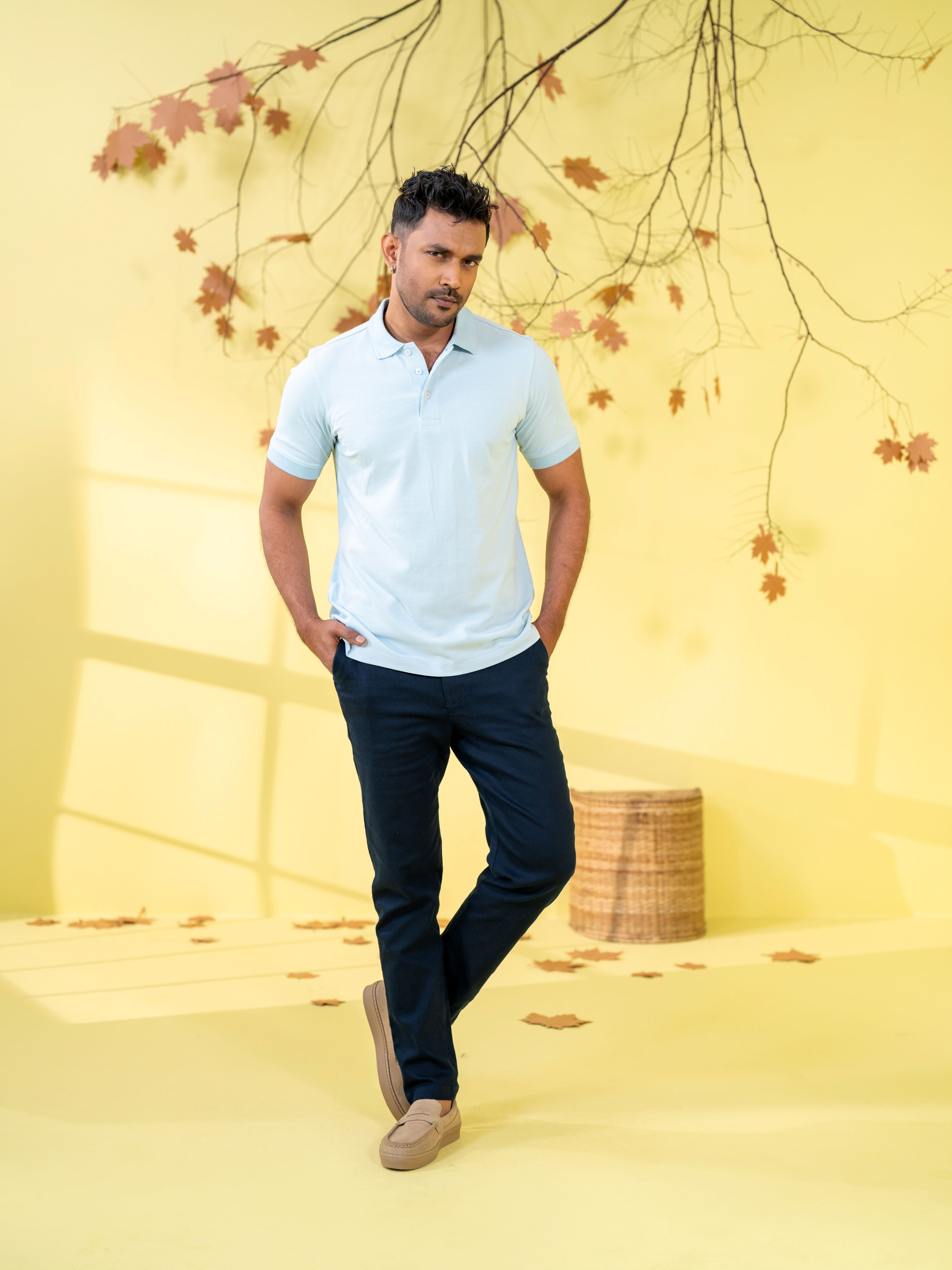 Men's Polo Shirt Powder Blue