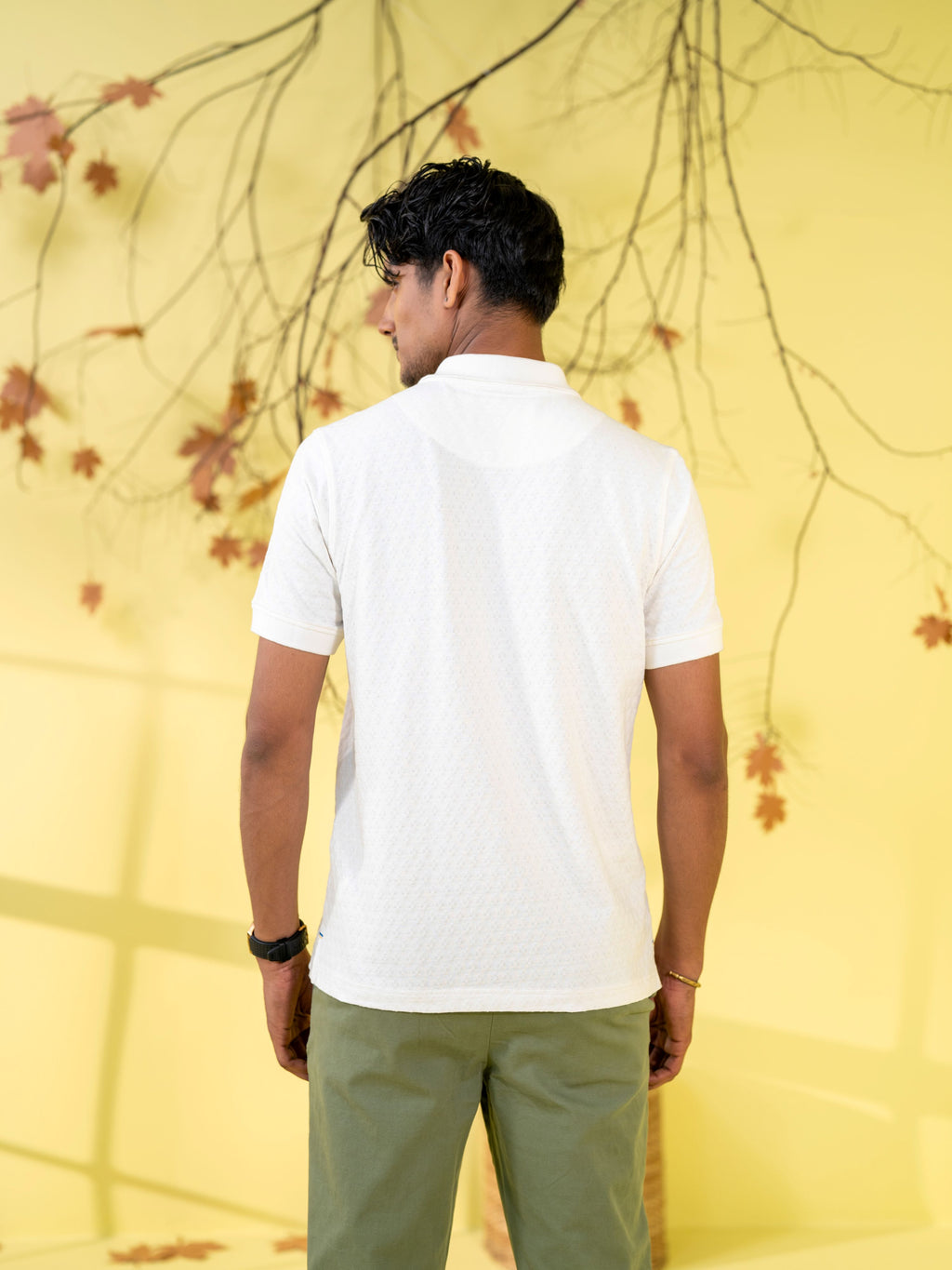 Men's Off-White Polo Shirt
