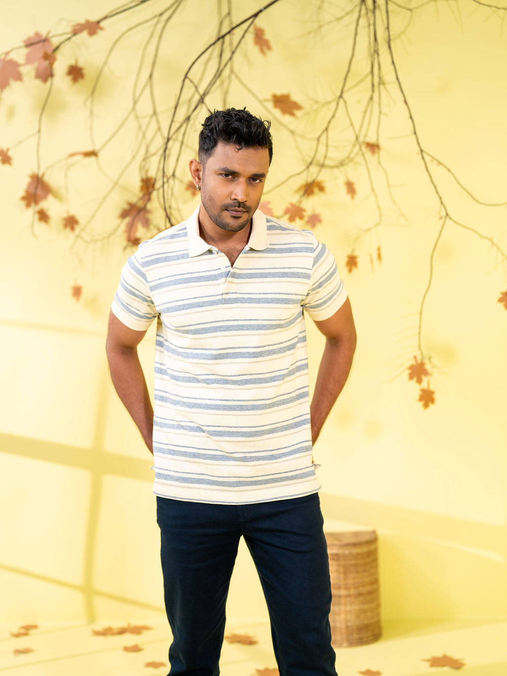 Men's Off White Polo Shirt