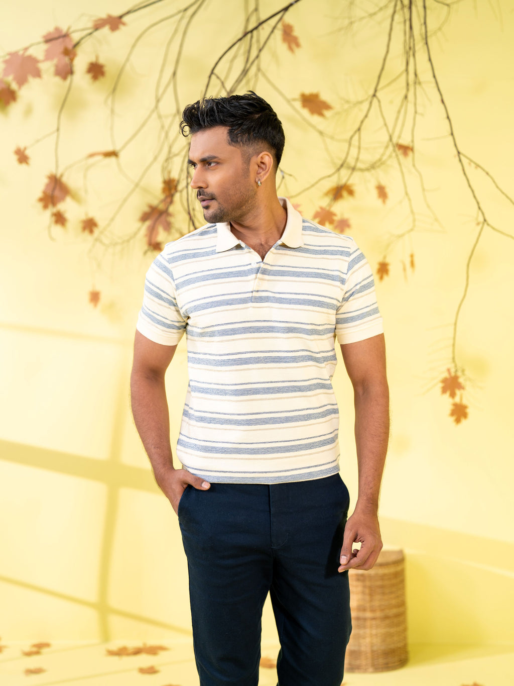 Men's Off White Polo Shirt