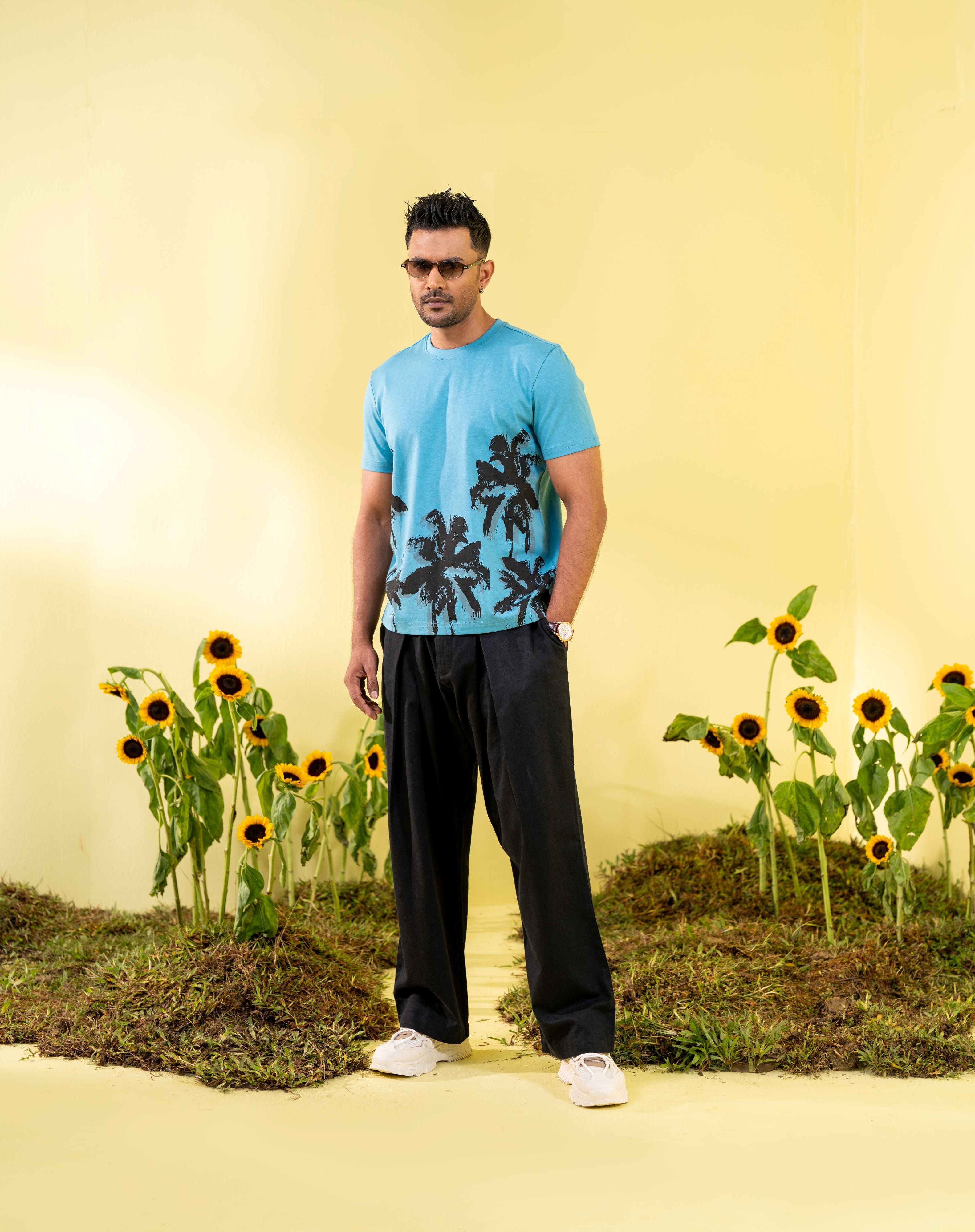 Men's Steel Blue T-Shirt