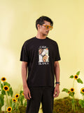 Men's Black Casa Blanca Art Graphic Printed T-Shirt