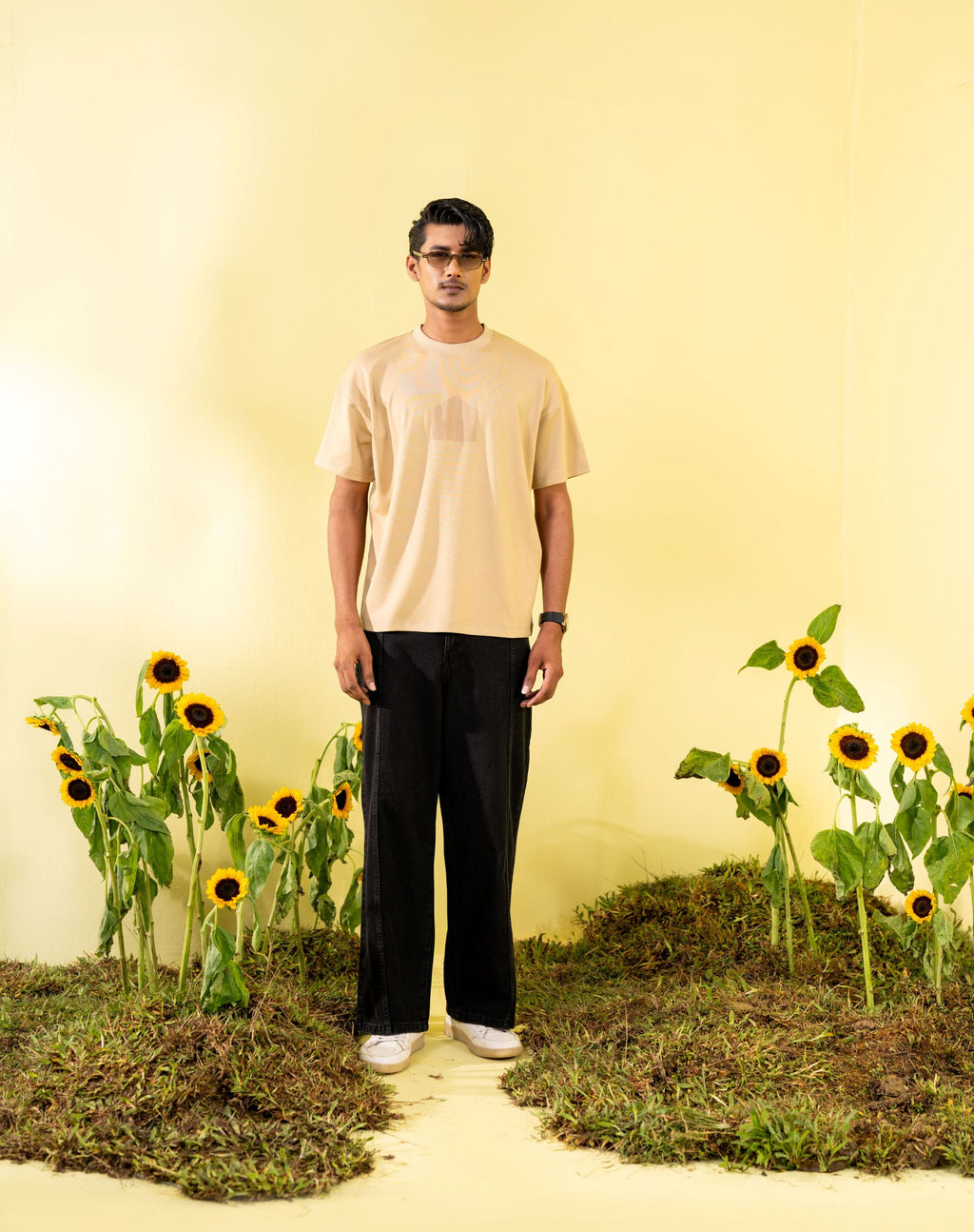 Men's Beige T-Shirt
